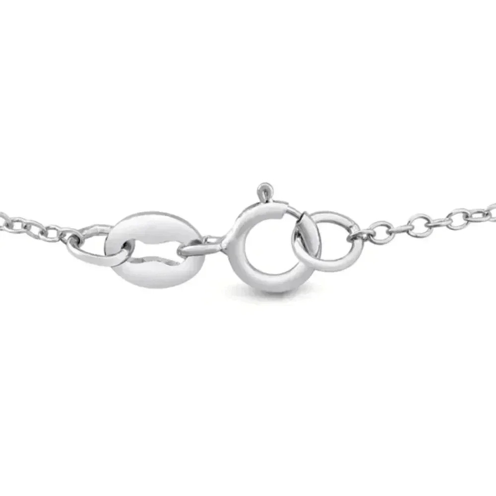 Brandon+Shea 1/2 Carat Real Diamond Necklace In 14K White Gold! Silver Chain - Picture 4 of 4